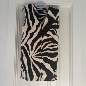 Massimo Dutti Zebra Print Sleeveless Short Dress